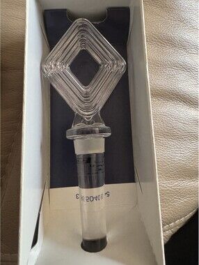 TOWLE 24% Lead Crystal Oval Stopper Wine Liquor Glass Cork Austria New